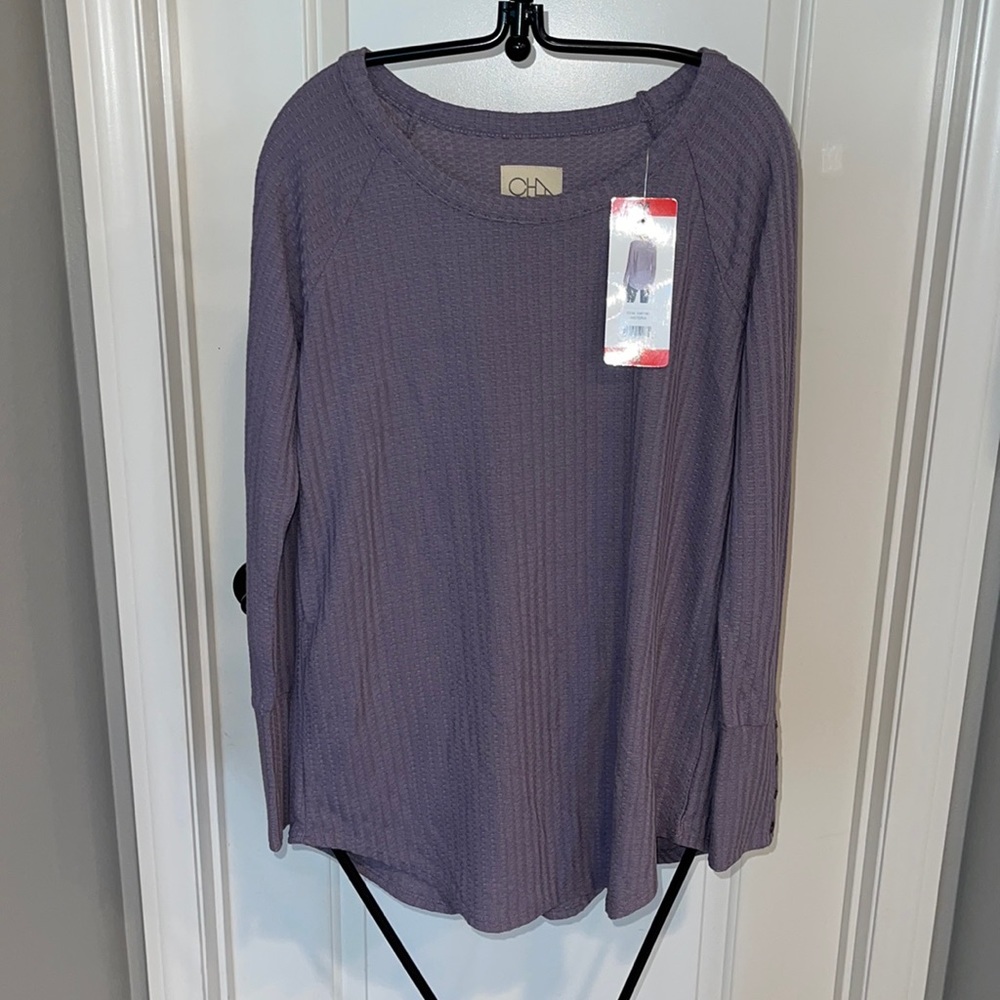 Chaser Ultra Soft Waffle Weave Long Sleeve Tee